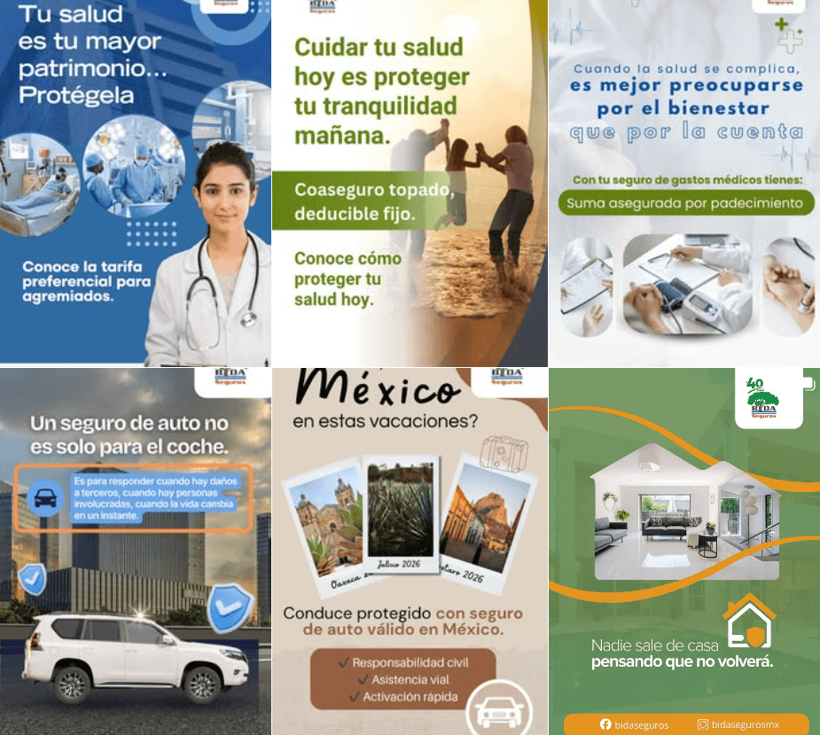 Productos de seguros Bida